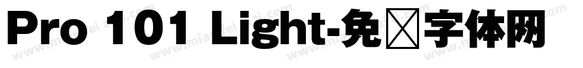 Pro 101 Light字体转换